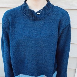 blue sweater
